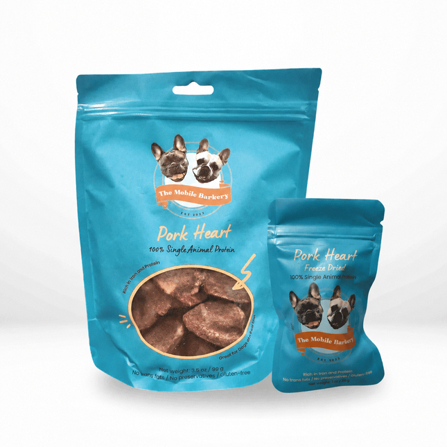 Freeze Dried Pork Heart Dog Treats- Single Ingredient Treats