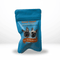 Blue pouch of duck heart freeze-dried dog treats from The Mobile Barkery featuring two illustrated dog faces.