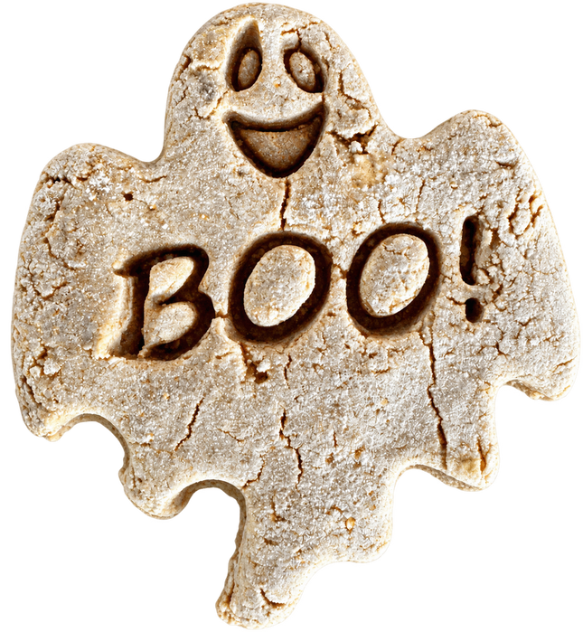 Meatlovers Dog Cookies - Halloween BOO ghost stamped design